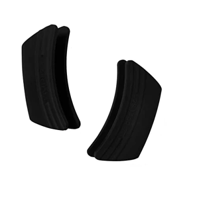 Image of Le Creuset Silicone Set of 2 Pot Holders Ebony 12 x 6 cm