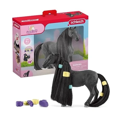 Image of schleich 42581 Horse Club Sofia&#039;s Beauties Criollo Definitivo Mare Figurine Playset 14 Piece Toy Set with Brushable Hair and Grooming Accessories, Imaginative Play for Ages 4+
