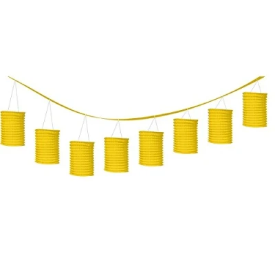Image of Amscan 22055 09 55 Lantern Garland Yellow Sunshne