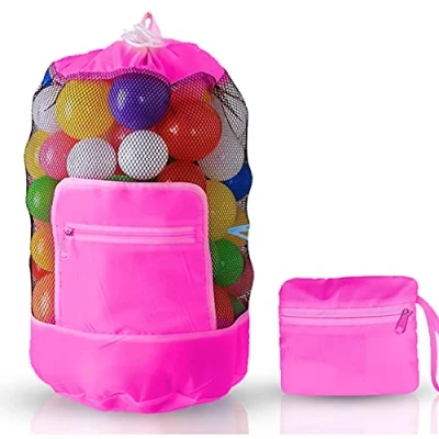 Image of Doodle Nylon Toy Storage Bag and Play Mat Pink