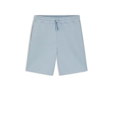 Image of HUGO Mens Dayono Relaxed fit Shorts in Cotton Terry with Logo Print