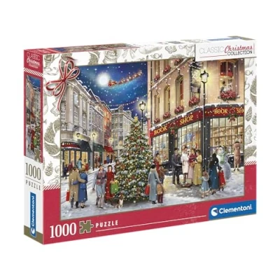 Image of Clementoni Jigsaw Puzzle Collection A Christmas Stroll 1000 Pieces For Adults 14 99 Years, Gift Men/Women, Made In Italy, 81498