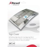 Image of Rexel Self Adhesive Sign Covers A4 (Pack 10)