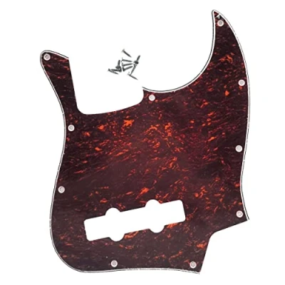 Image of Dopro Jazz Bass J Pickguard for USA/Mexican 4 String FD Red/Black Tortoise