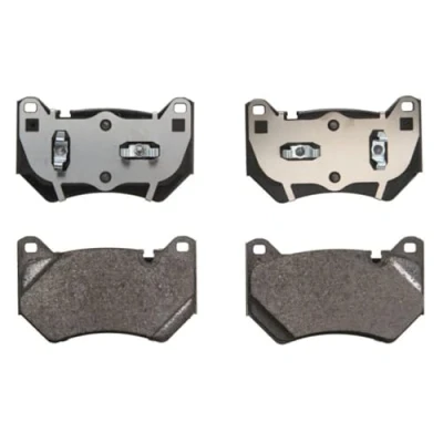 Image of 80A698151B, 80A698151F Brake pad set BOSCH 0 986 424 965 Low Metallic with mounting manual, anti squeak plate, piston clip AUDI: Q5