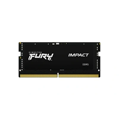 Image of Kingston FURY Impact 32GB 4800MT/s DDR5 CL38 SODIMM Notebook Gaming Memory Single Module KF548S38IB 32, Black