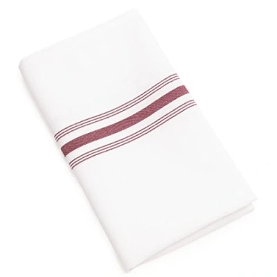 Image of Tonrose Bistro Table Napkins Burgundy Stripe (0)