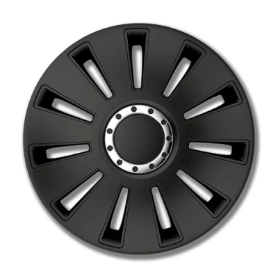 Image of PETEX Wheel Cover Trim Silverstone Pro Black 17 inches (Set of 4)