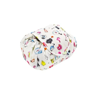 Image of ONEGenug Lazy Drawstring Makeup Bag, Large Cosmetic One Step Toiletry Organizer, Pouch