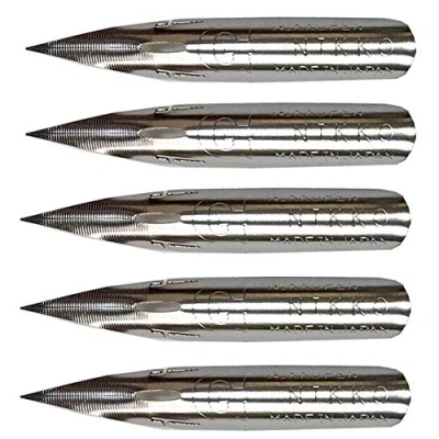 Image of Nikko Manga Pen Nib G Super Polishing Type 5pc (Green Tea Set)
