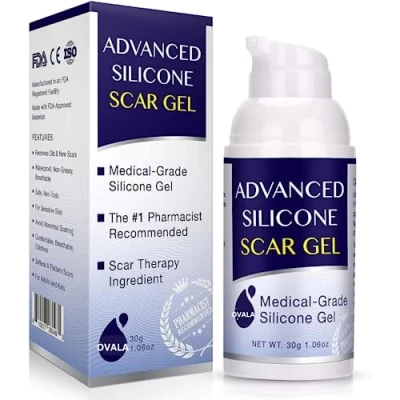 Image of Silicone Scar Gel, Advanced Gel for Surgical Scars, C Section, Stretch Marks, Acne, Injury, Burns, Old and New Scars