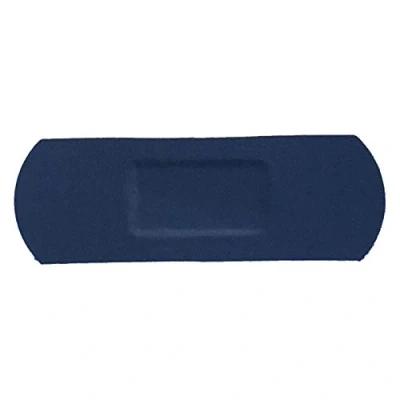 Image of Steroplast 100 X STEROCHEF CATERING KITCHEN BLUE WASHPROOF FIRST AID PLASTERS SMALL 6CM 2CM