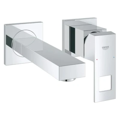 Image of GROHE Eurocube 2 Hole Basin MixerS Size Chrome 19895000