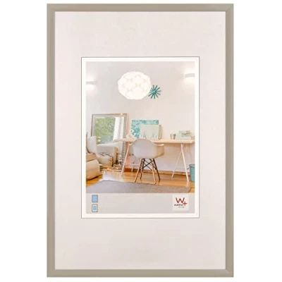 Image of walther design New Lifestyle KV015T Plastic Picture Frame, 10 x 15 cm, Grey