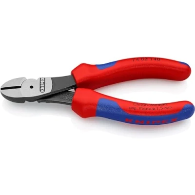 Image of Knipex High Leverage Diagonal Cutter black atramentized, with multi component grips 140 mm 74 02