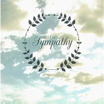 Image of Claire Giles Greeting Cards, Sympathy Card, Sorry and Thinking of You Sky &amp; Clouds Design, Embossed Foiled Text