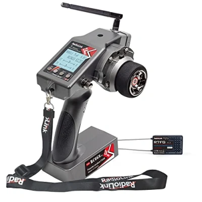 Image of Radiolink RC6GS V3 New 7 Channels RC Transmitter and Gyro Receiver R7FG, Voltage Telemetry, 2.4Ghz Surface Radio Controller for Crawler, Drifting, Bash, Buggy Cars, Boats