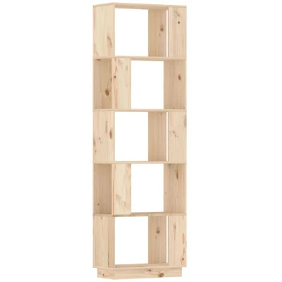 Image of vidaXL Book Cabinet/Room Divider 51x25x163.5 cm Solid Wood Pine