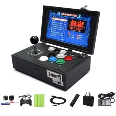 Image of KANBUN Classic Arcade Game Console with 8200 Games, Pandora 10.1 Mini Retro Home Machine, Dual System, 128GB and Built in Speakers, Support for Various Emulators