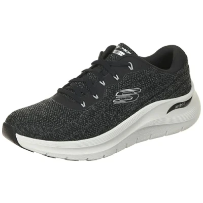 Image of Skechers Men&#039;s Arch FIT 2.0 Road Wave Sneaker, Black, 12 UK
