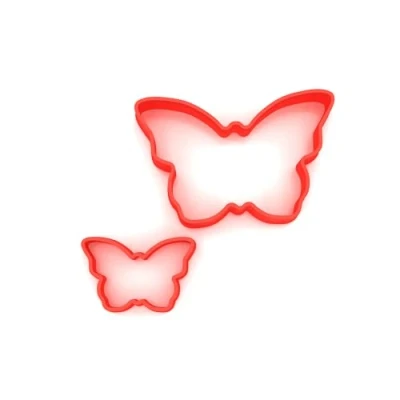 Image of Custom Cutters Butterfly Shape MINI/SMALL Plastic Cutter for Baking, Fondant, Clay, Pastry, Icing, Jewellery (3CM + 5CM)