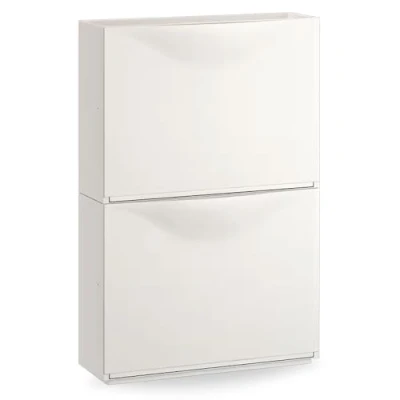 Image of home stuff TRONES Shoe Cabinet &amp; Storage Organizer for Closet Hallway Bedroom Entryway Multifunctional Dust proof All Kinds of Shoes 52x18x39 CM (White)