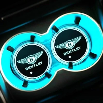 Image of 2PCS Car Cup Coaster, For Bentley Mulsanne Continental flying Bentayga GT Drink Holder Coaster Insert Interior Accessories