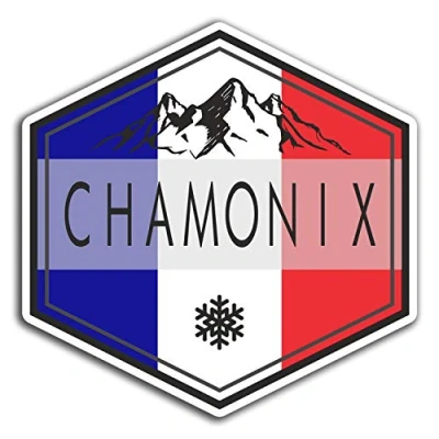 Image of 2 x 10cm Chamonix France Vinyl Stickers Travel Sticker Laptop Luggage #23013 (10cm Wide)