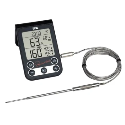 Image of TFA Dostmann Kitchen Chef 14.1512.01 Digital Barbecue Thermometer (black)