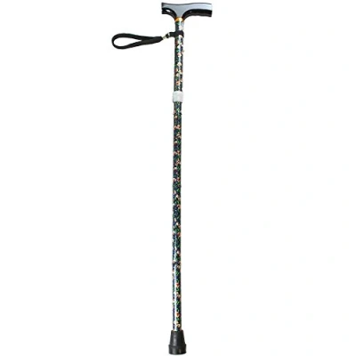Image of NRS Healthcare Folding Walking Stick, Wild Flower
