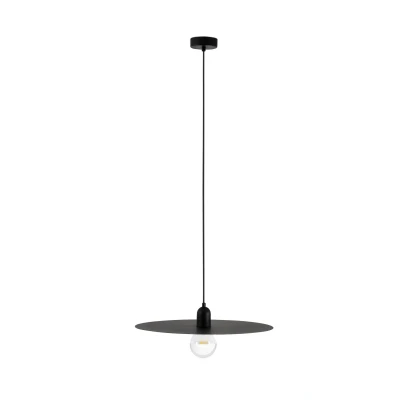Image of Plat 1 Light Dome Ceiling Pendant Black, E27