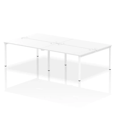 Image of Impulse Bench B2B 4 Person 1400 White Frame Office Desk