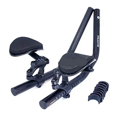 Image of WYYHAA Triathlon Aero Bicycle Tri Bars Relaxlation Handlebars Aluminum Alloy Bike Relax Rest Split Vice Handlebar Mountain Road MTB Bar