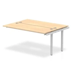Image of Impulse Bench B2B Ext Kit 1600 Silver Frame Office Desk Maple