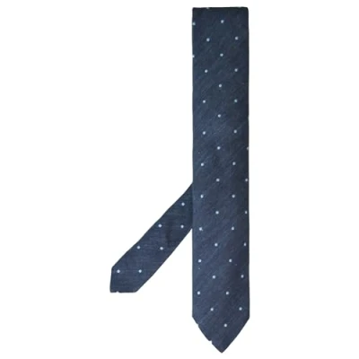 Image of Hackett London Casual Dot Mens Navy Ties HM053203 595