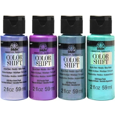 Image of PLAID PEPROMOCS4 Folk Art Colour Shift Acrylic Paint Set, 20 oz, 4 Piece one size