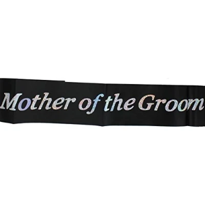 Image of Black Hen Party Sash (Sashes with silver font) (Mother of the Groom) (Colour Name: Mother by Henbrandt