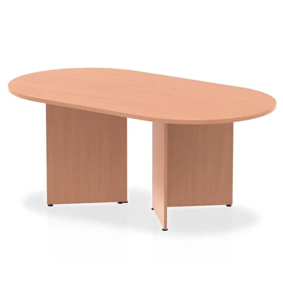 Image of Impulse 1800mm Boardroom Table Beech Top Arrowhead Leg