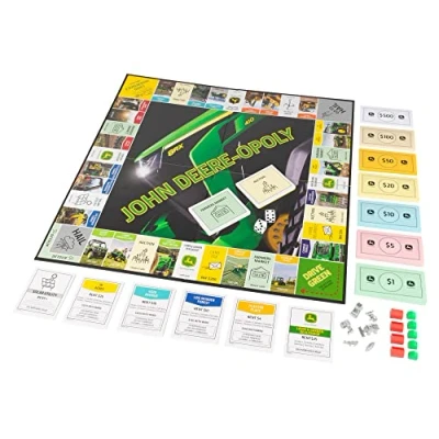 Image of John Deere Opoly Board Game, Family Games, Fun for Adults and Children, Kids Suitable Children 8 Years+