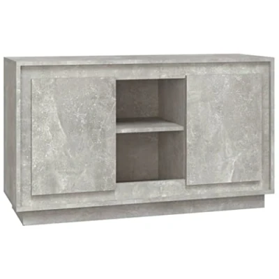 Image of vidaXL Sideboard, Cabinet Cupboard Storage Cabinet, Home Organiser Living Room Sideboard Side Modern Style, Concrete Grey Engineered Wood