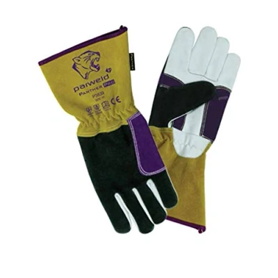 Image of Pack of 10 Pairs Parweld Panther Premium Pro TIG Welding Gloves Gauntlets