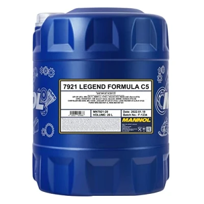 Image of Mannol 20 Litres Legend Formula C5 0W Engine Oil 7921 ACEA Bi Synthetic PAO And Ester Technology
