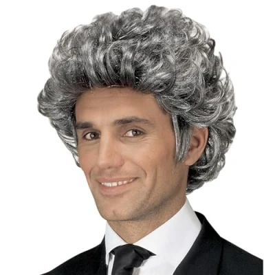 Image of &quot;GREY JOHN WIG&quot; in polybag