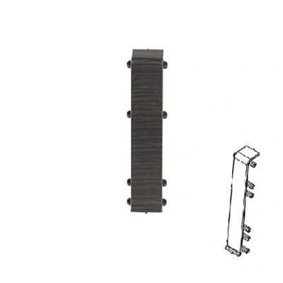 Image of Plastic Skirting Board High Line 2.5m PVC Joint Trim/Link Dark Wenge M200