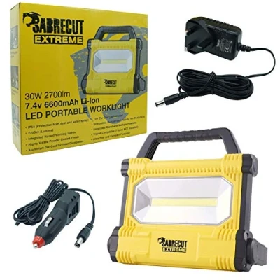 Image of SabreCut SCLED706DCUK 30W 2700lm Professional LED Cordless Rechargeable Work Light IP54