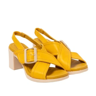 Image of ART Women&#039;s 1845 Cannes Sandal, Nappa Yellow, 3 UK