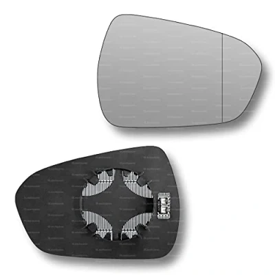 Image of Less4spares Replacement Wing Mirror Glass Right Compatible with Ford Mondeo 2014 2022 CLIP ON Driver Off side Heated Blind Spot