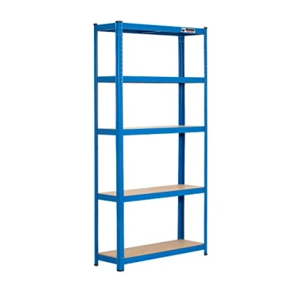 Image of Rhino Racking 6 Bays 5 Tier Heavy Duty Industrial Storage Shelves Blue 180x90x30cm
