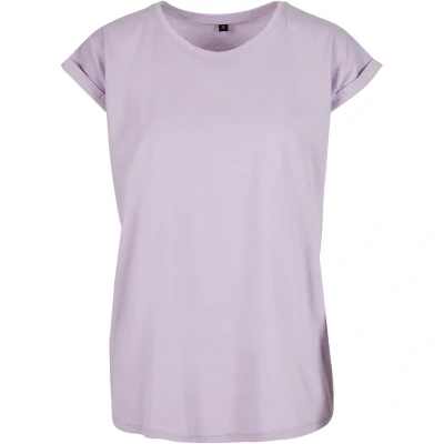 Image of Build Your Brand Women&#039;s Ladies Extended Shoulder Tee T Shirt, Fliederfarben, 4XL