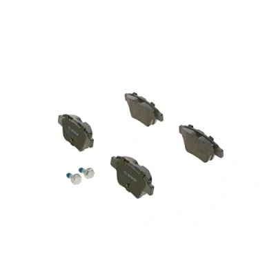 Image of 1064001725 Brake pad set BOSCH 0 986 494 099 Low Metallic with anti squeak plate, bolts/screws accessories PEUGEOT: 307 Hatchback